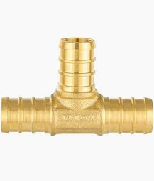 1/2" Pex Tee Brass
