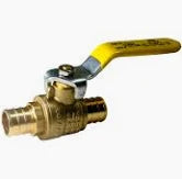 3/4" Pex Ball Valve Brass